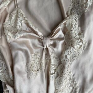 Vintage Christian Dior satin slip and matching robe set